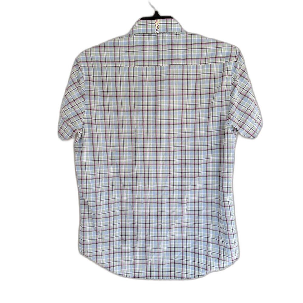 Robert Graham Button Up Shirt Men's Large Plaid Knowledge Wisdom Truth Patch - Picture 2 of 9